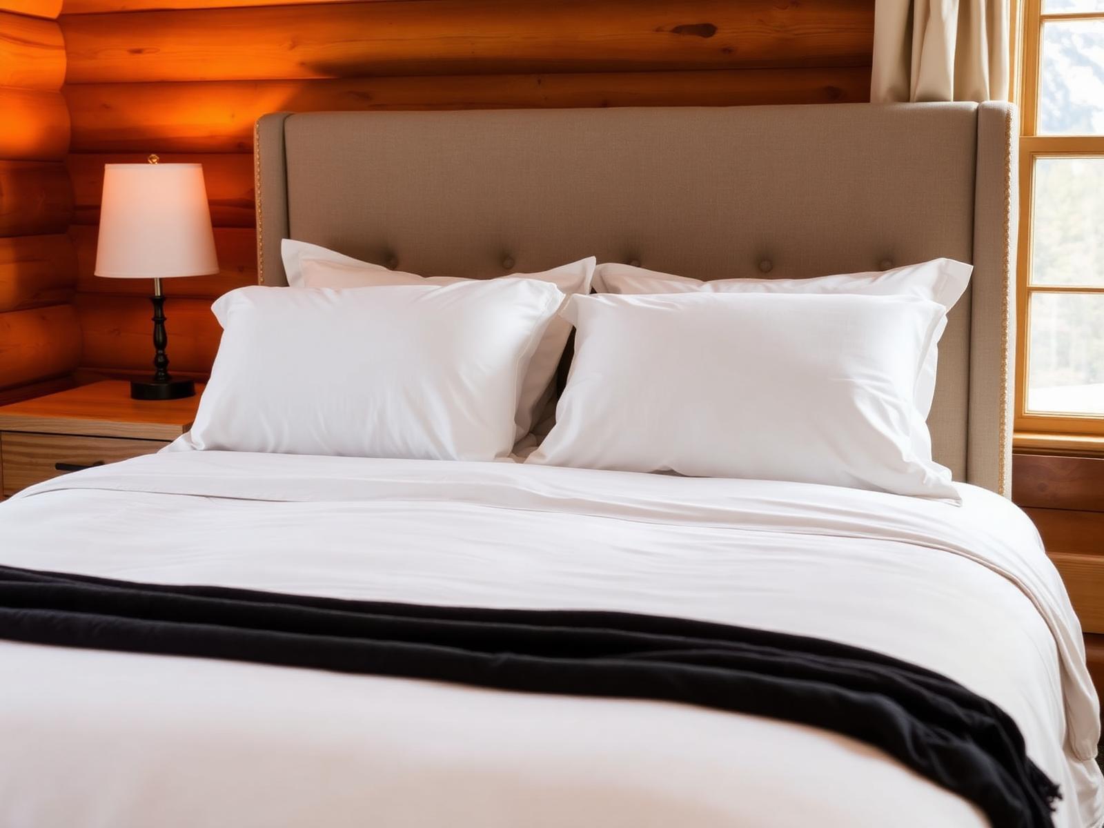 Crisp linens, layered comfort.